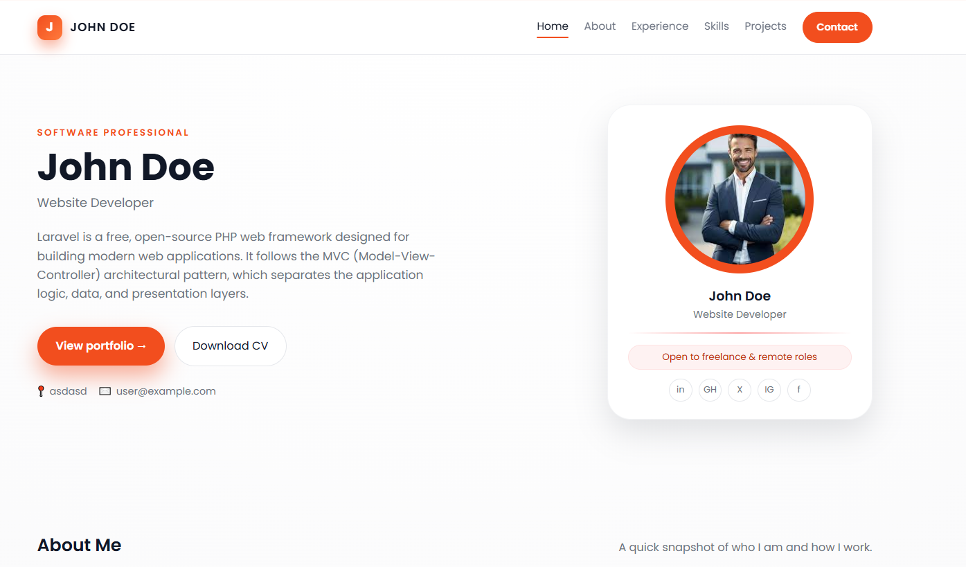 FreeLance Portfolio preview